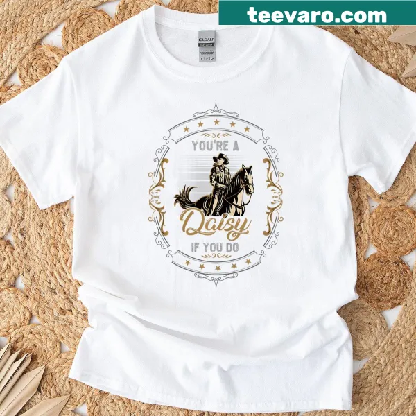 T-shirt celebrating western movies with cowboy-themed saying