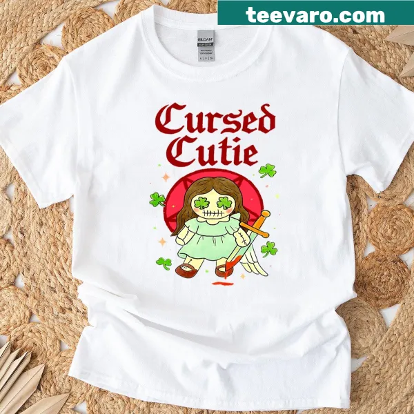 Cute T-shirt featuring a whimsical cursed character design