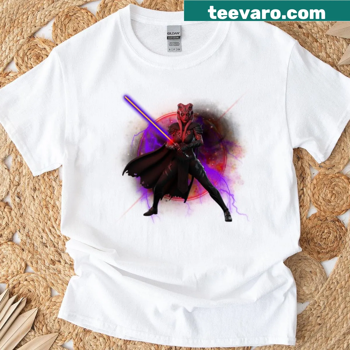 Bold graphic t-shirt featuring a juggernaut symbol from the Dark Side — on a men's t-shirt