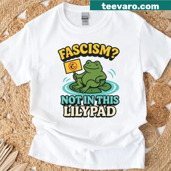 Anti-fascist T-shirt with frog and protest message