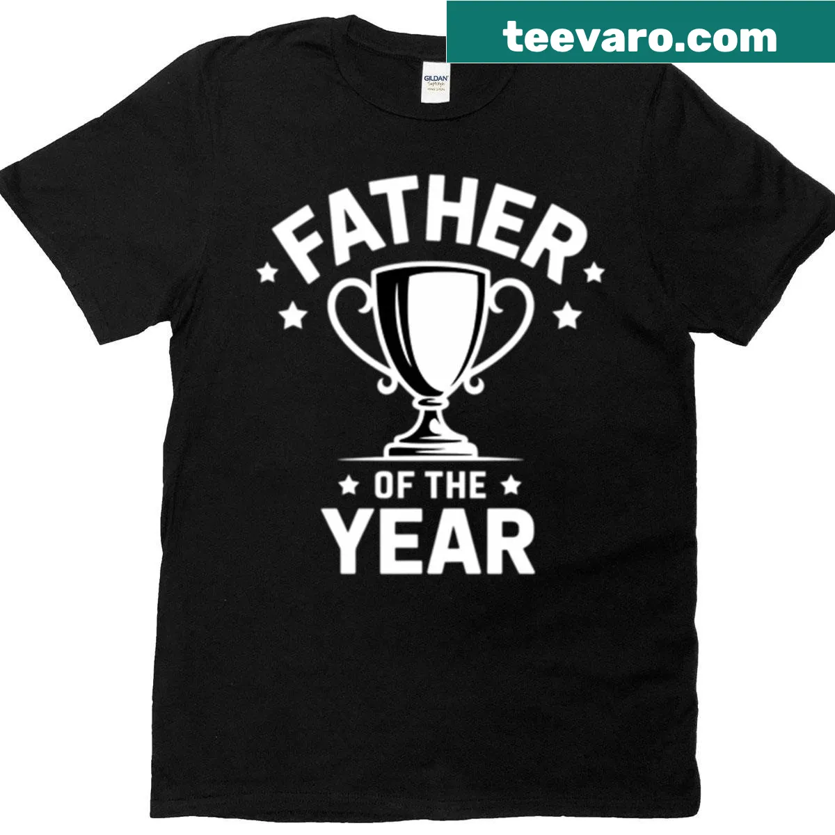 Funny typography design declaring 'Father Of The Year' — on a men's t-shirt