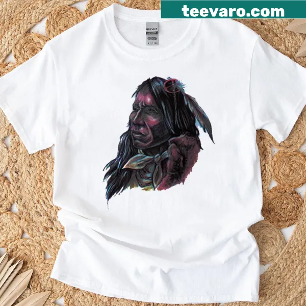 T-shirt with illustration of female tribal face painting