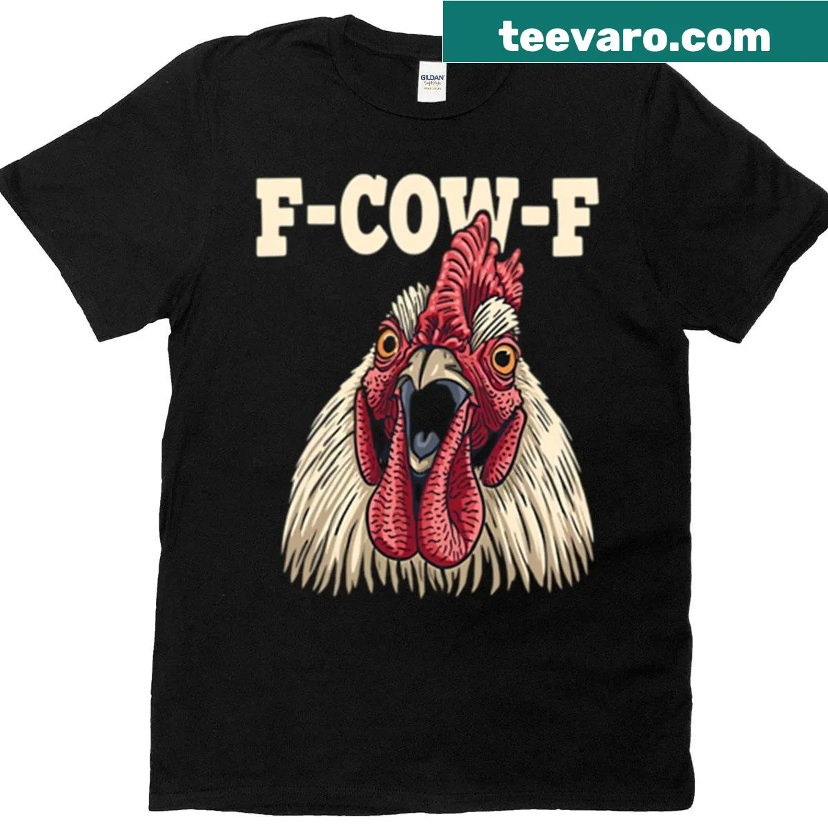 Gothic T-shirt featuring a funny crow design and moon — on a men's t-shirt