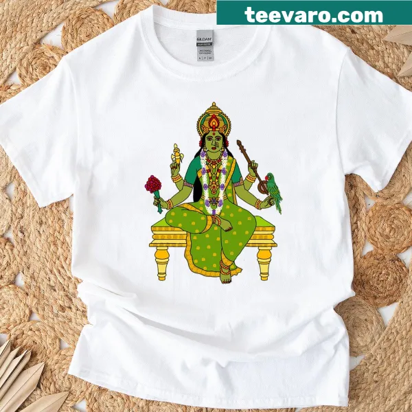 Artistic Goddess Matangi design t-shirt showcasing divine wisdom