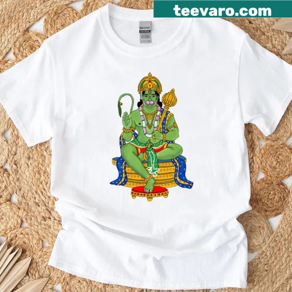 Illustration of Lord Hanuman graphic t-shirt design