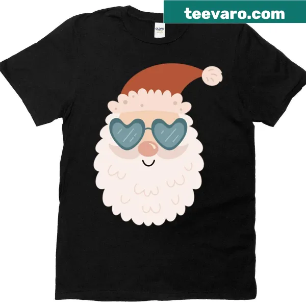 Cute holiday T-shirt featuring a groovy Santa Claus illustration