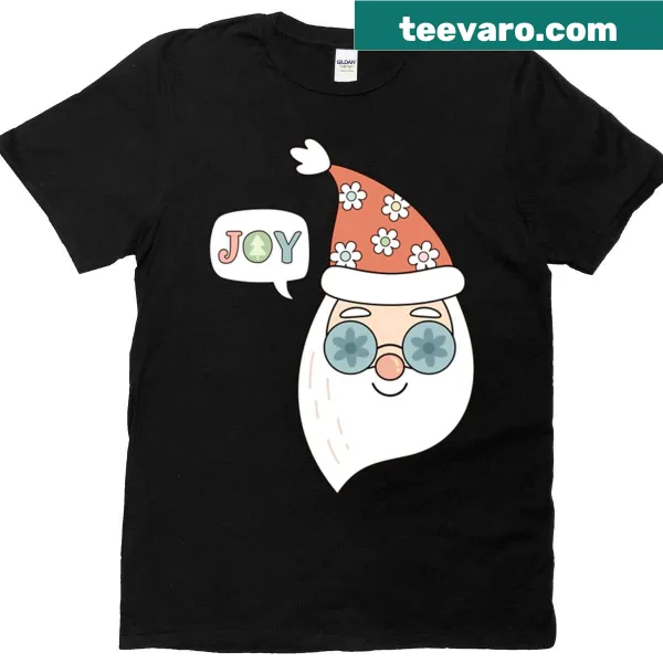 Playful oversized T-shirt featuring a groovy Santa Claus design