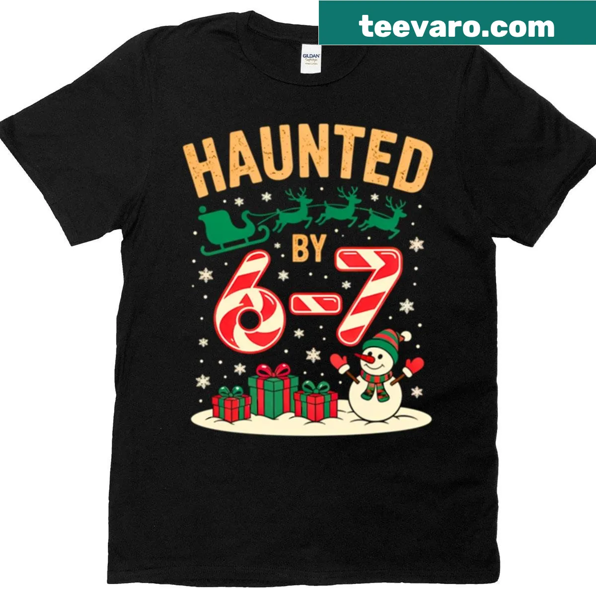 Funny Christmas T-shirt featuring humorous holiday-themed graphic. — on a men's t-shirt
