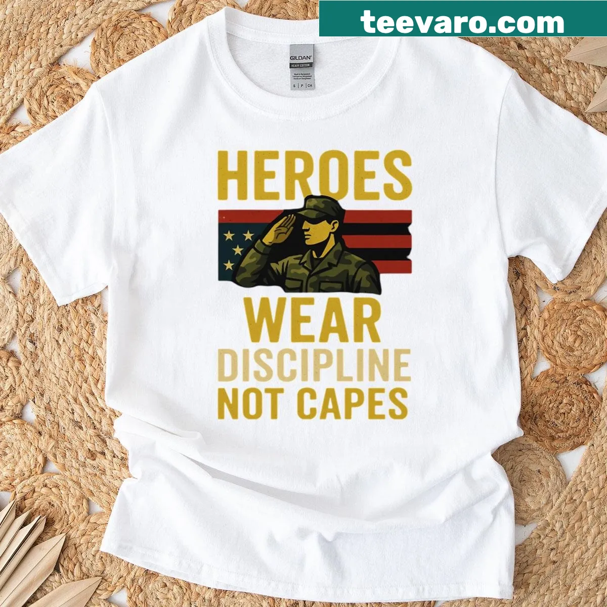 Motivational quote graphic t-shirt about discipline — on a men's t-shirt