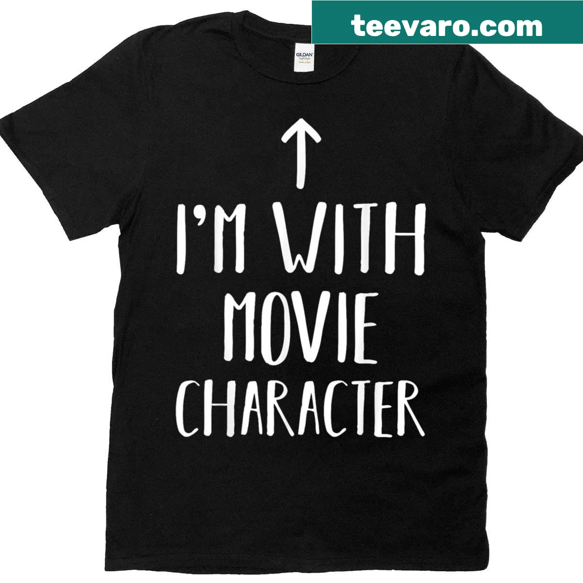 Funny Halloween t-shirt with text about movie character — on a men's t-shirt