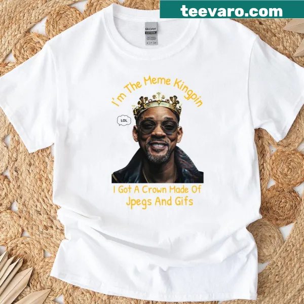 Meme-themed T-shirt with humorous crown graphic and text