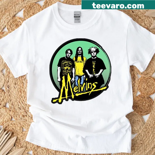 T-shirt featuring retro graphic celebrating Melvins' 'International Art'