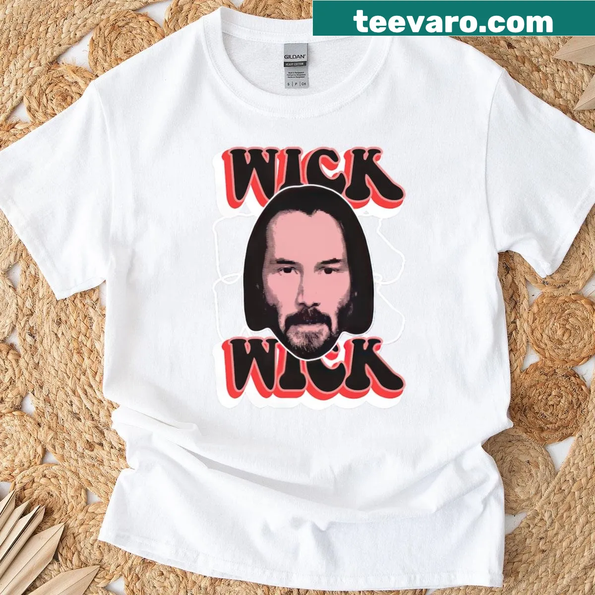 Vintage-style John Wick t-shirt with a classic design — on a men's t-shirt
