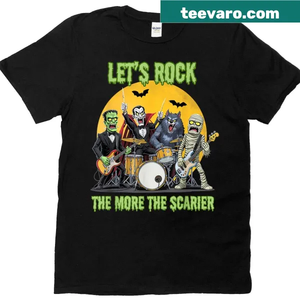 Halloween t-shirt with fun typography about scary monsters