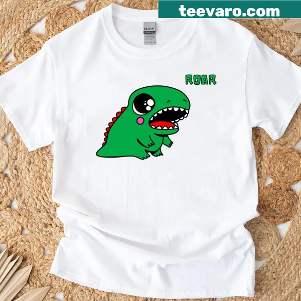 Illustration of a playful frog with raised arms on a t-shirt