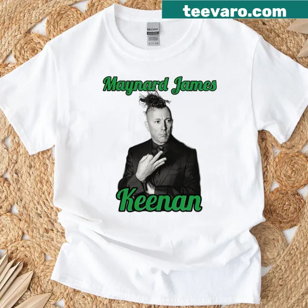 Artistic representation honoring Maynard James Keenan on a t-shirt.