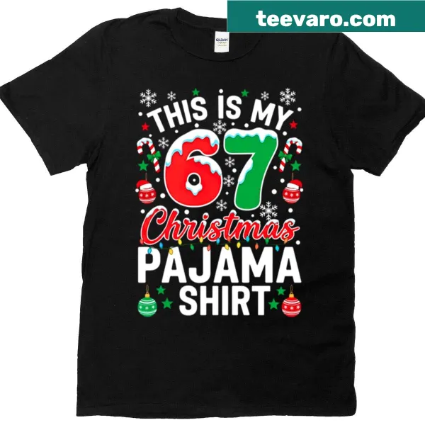 Kids Christmas T-shirt with the phrase 'My 6-7 Christmas Pajama'