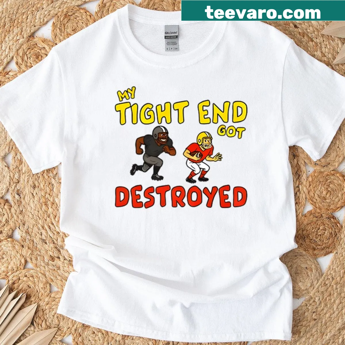 Funny typography t-shirt featuring a fantasy football statement — on a men's t-shirt