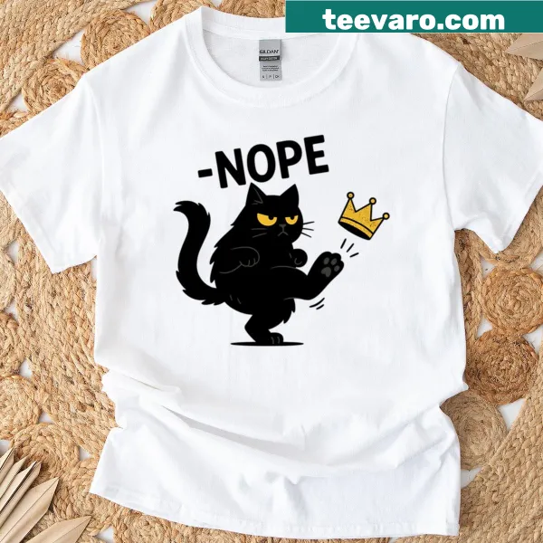 Black cat design with a political statement graphic