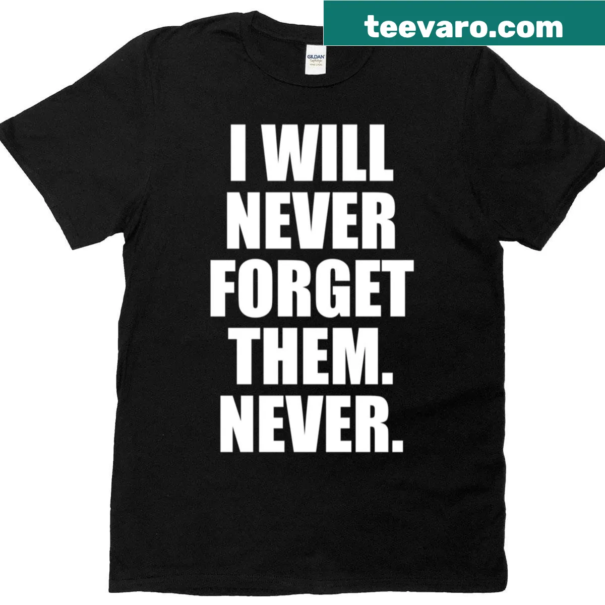 Sentimental text graphic on a memorial-themed t-shirt — on a men's t-shirt