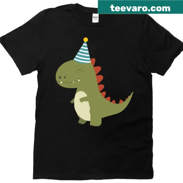 Adorable dinosaur graphic T-shirt celebrating prehistoric parties