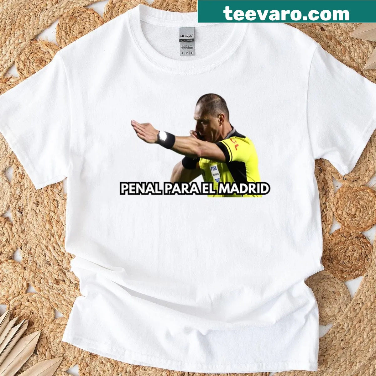 Witty soccer penalty phrase on a t-shirt — on a men's t-shirt