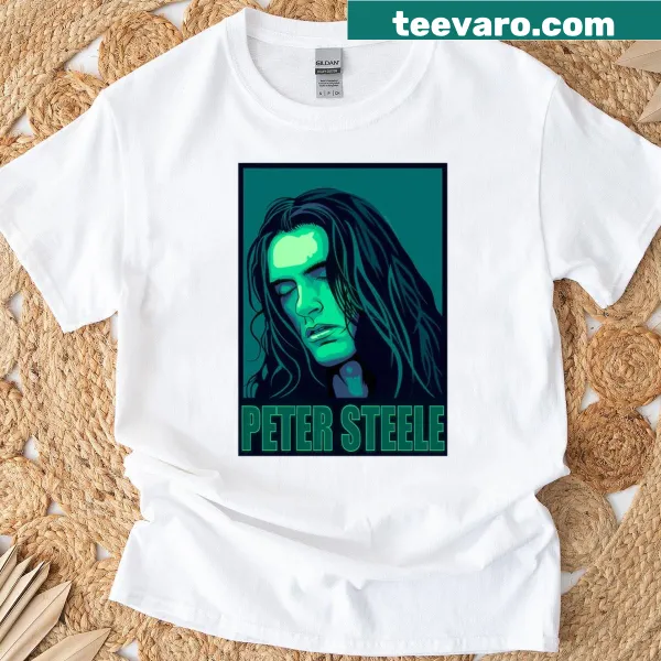 Graphic T-shirt with a bold illustration inspired by Peter Steele