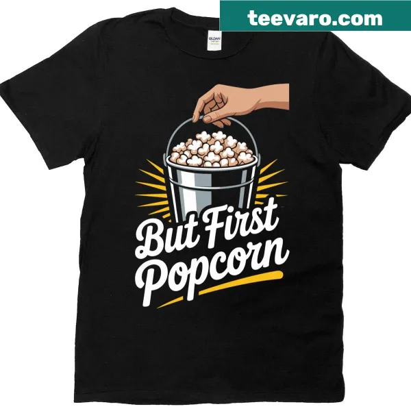 T-shirt with 'Eat Popcorn' text for movie lovers