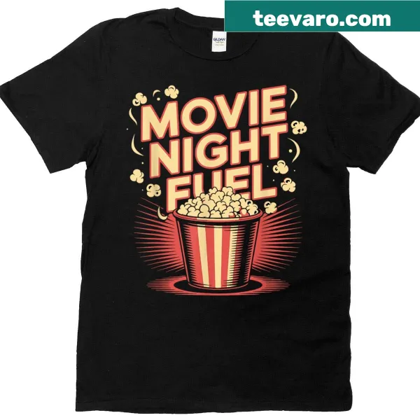 Fun popcorn-themed T-shirt for movie lovers