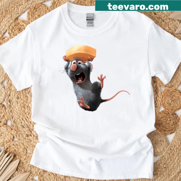 Cartoon graphic of Remy the Rat from Ratatouille on a T-shirt