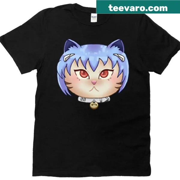 T-shirt featuring a cute cat inspired by anime