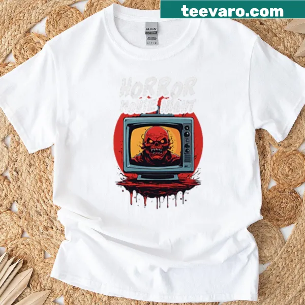 Vintage Halloween T-shirt with retro monster design from 80s horror films