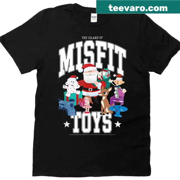 Retro varsity style Rudolph Island Of Misfit Toys T-shirt
