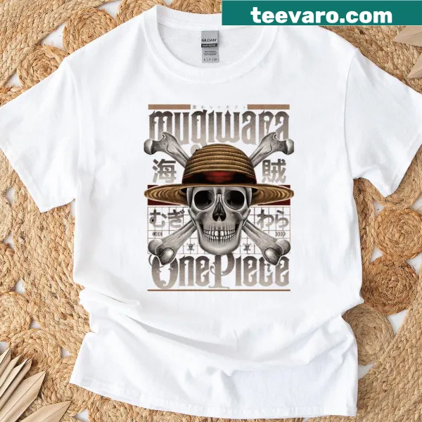 Skull graphic with a straw illustration on t-shirt