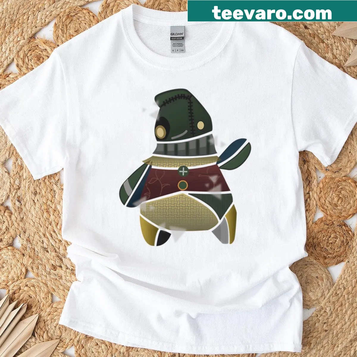 Illustrated crouton design with 'South Of Midnight' text on T-shirt — on a men's t-shirt