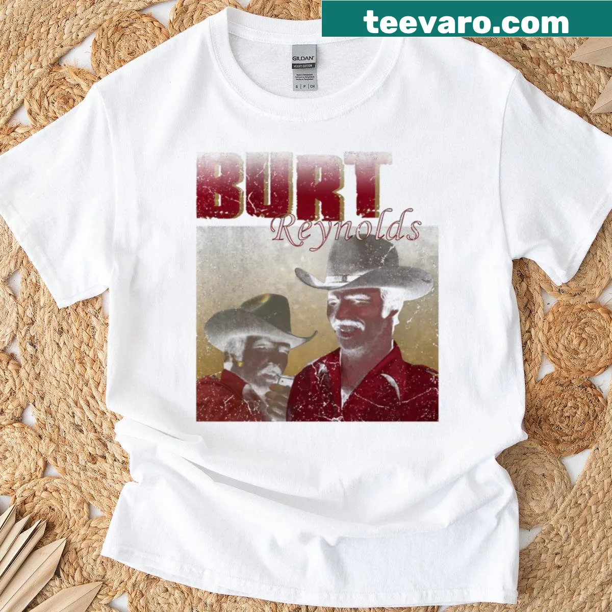 Vintage T-shirt featuring Burt Reynolds's timeless on-screen style — on a men's t-shirt