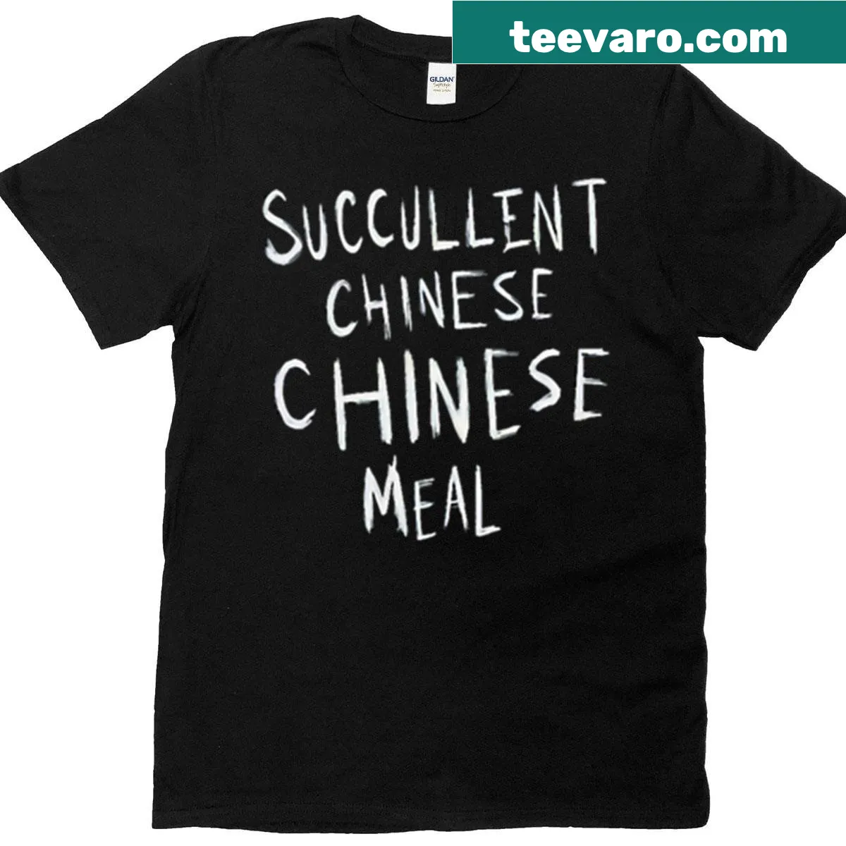 Typography design saying 'Succulent Chinese Meal 10' — on a men's t-shirt