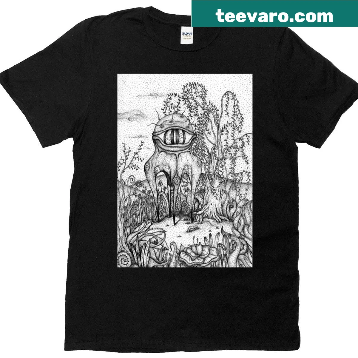 Graphic T-shirt featuring abstract design representing renewal and protection — on a men's t-shirt