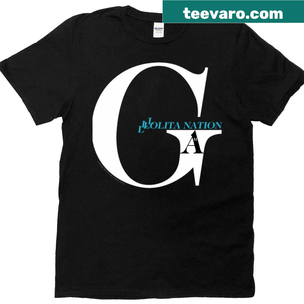 Stylized text T-shirt celebrating Lolita culture — on a men's t-shirt