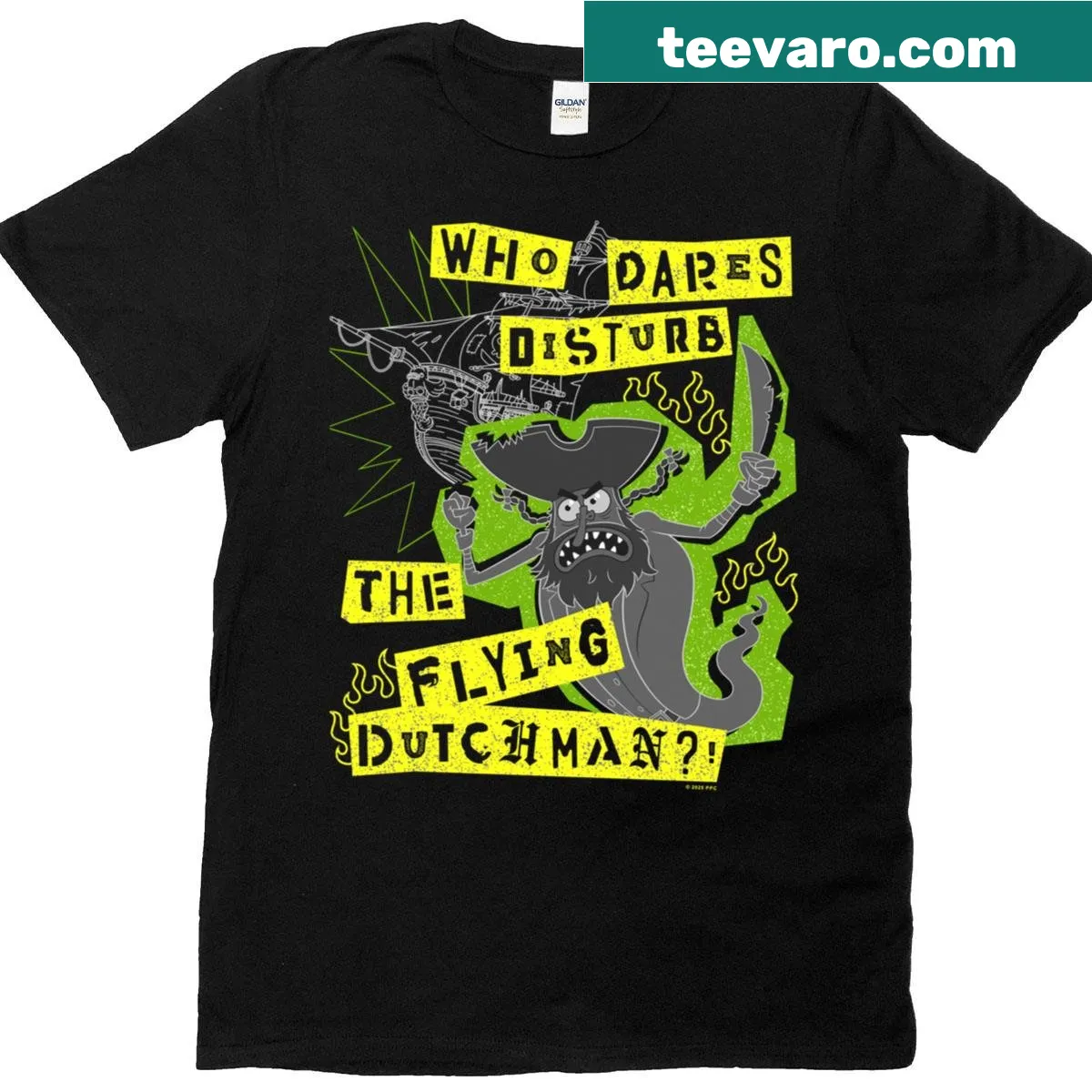 Humorous tee with the phrase Who Dares from Spongebob — on a men's t-shirt