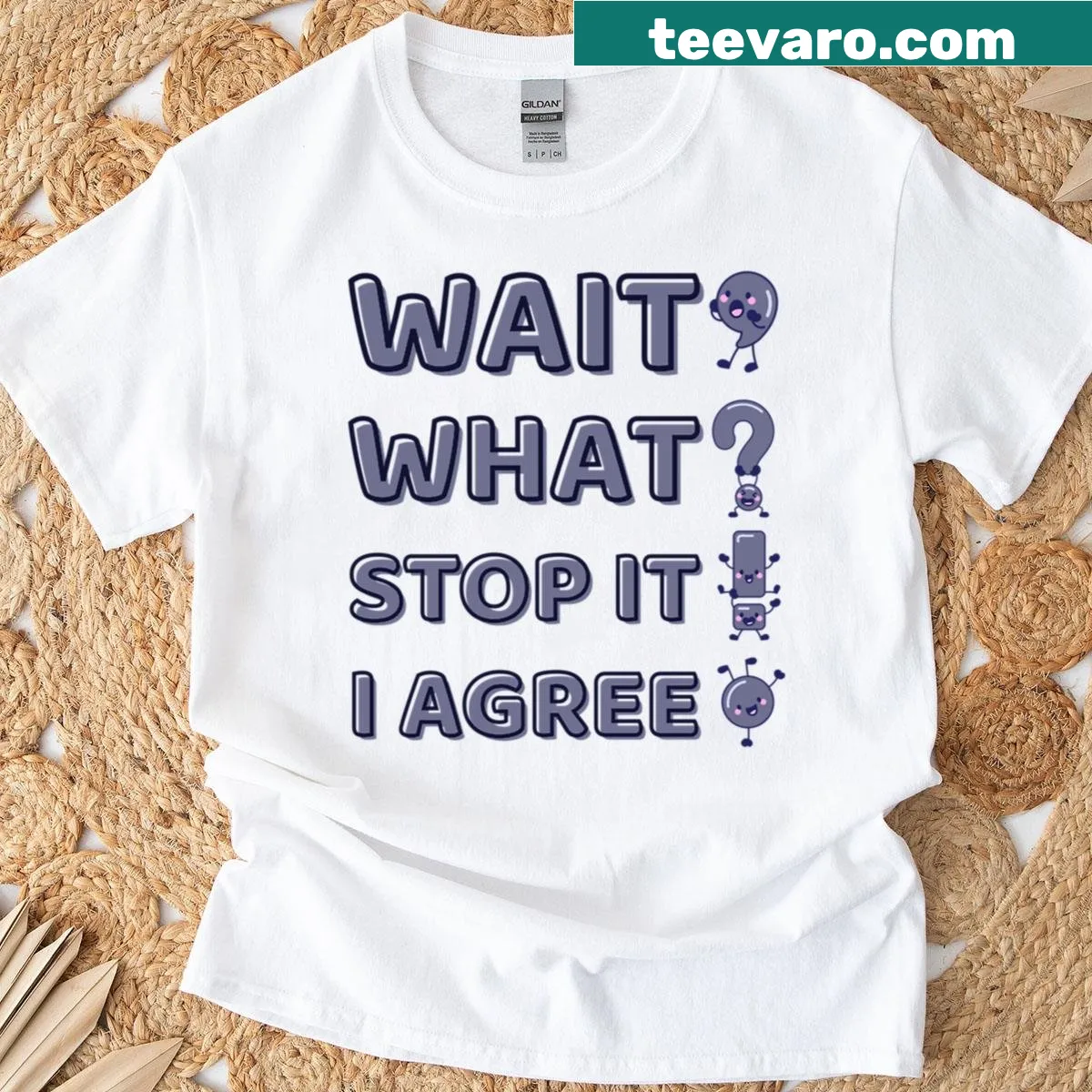Funny grammar meme graphic T-shirt with playful text — on a men's t-shirt