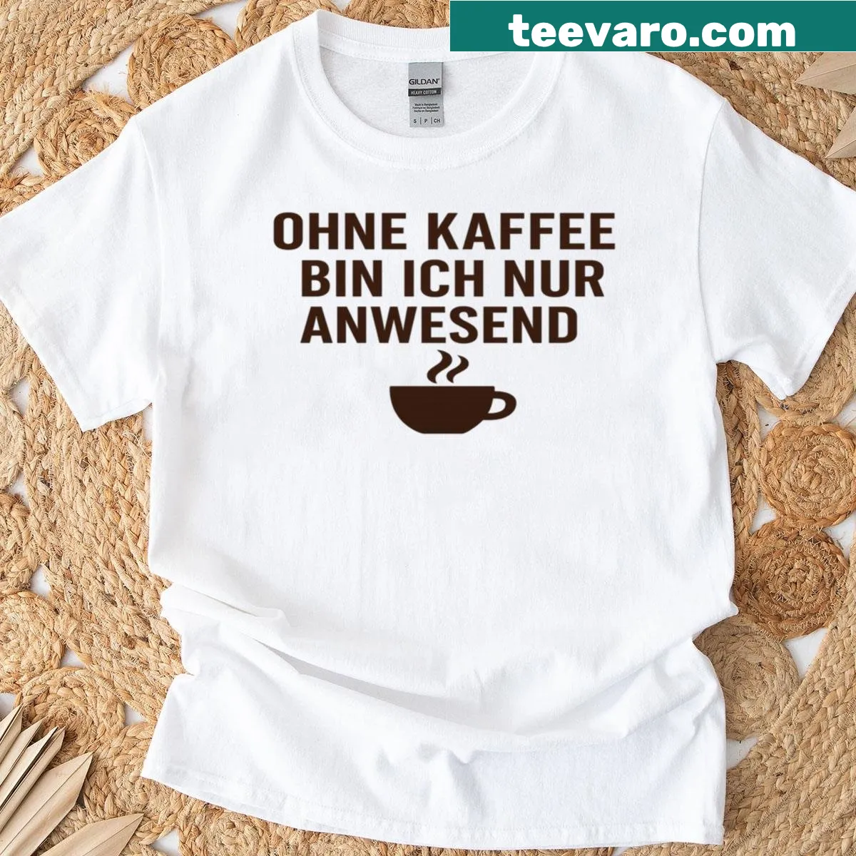 Funny coffee saying on a T-shirt for coffee lovers — on a men's t-shirt
