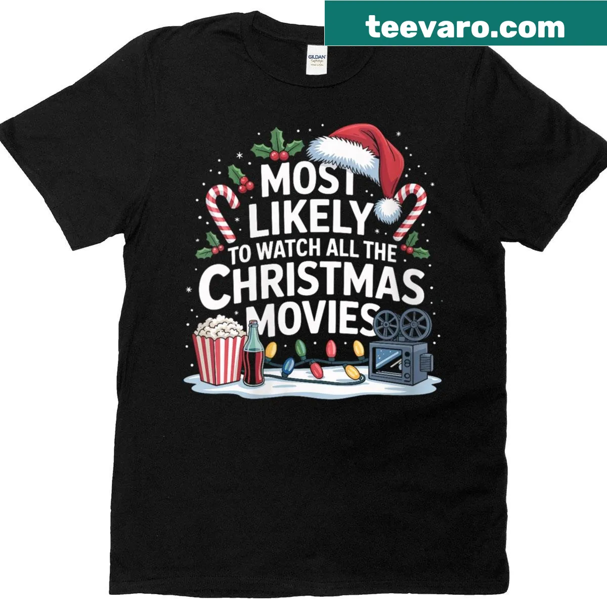 Funny Christmas movie-themed T-shirt for women — on a men's t-shirt