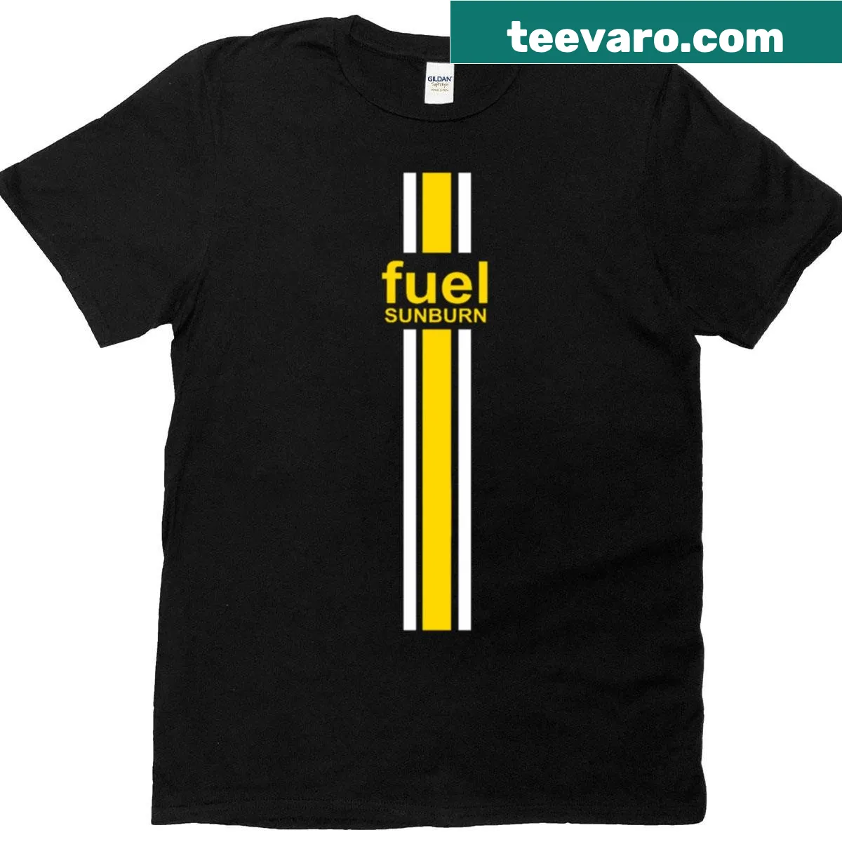 Vintage style band t-shirt celebrating Fuel's Sunburn album — on a men's t-shirt