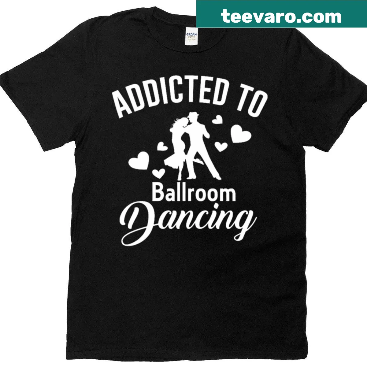 T-shirt celebrating the passion for ballroom dancing — on a men's t-shirt