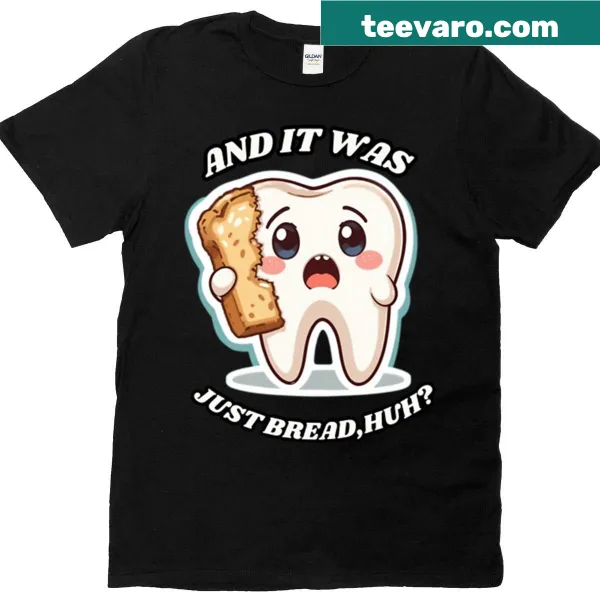 Funny dentist t-shirt with tooth illustration and humorous text