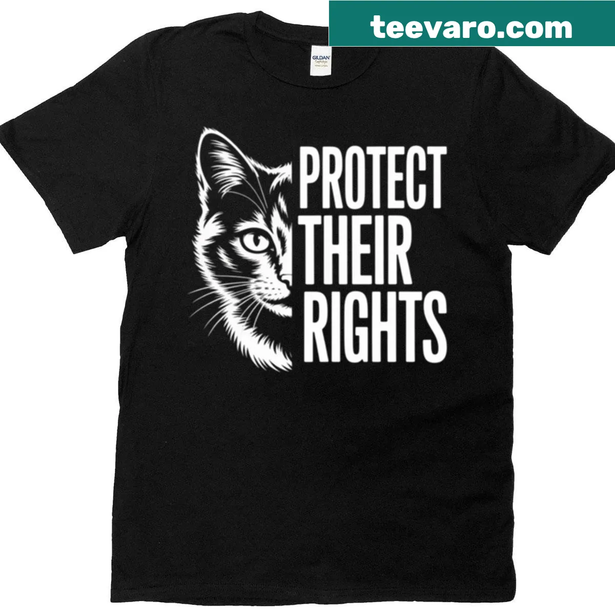 Funny typography T-shirt advocating for animal rights — on a men's t-shirt