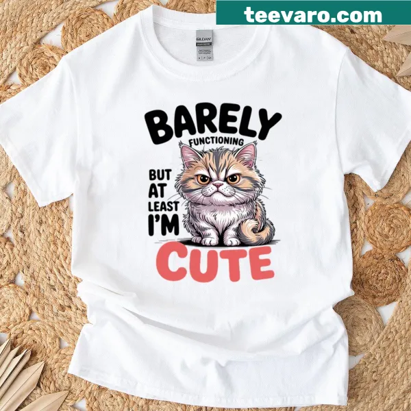 Funny Anxiety Cat T-shirt with humorous graphic about feline attitude