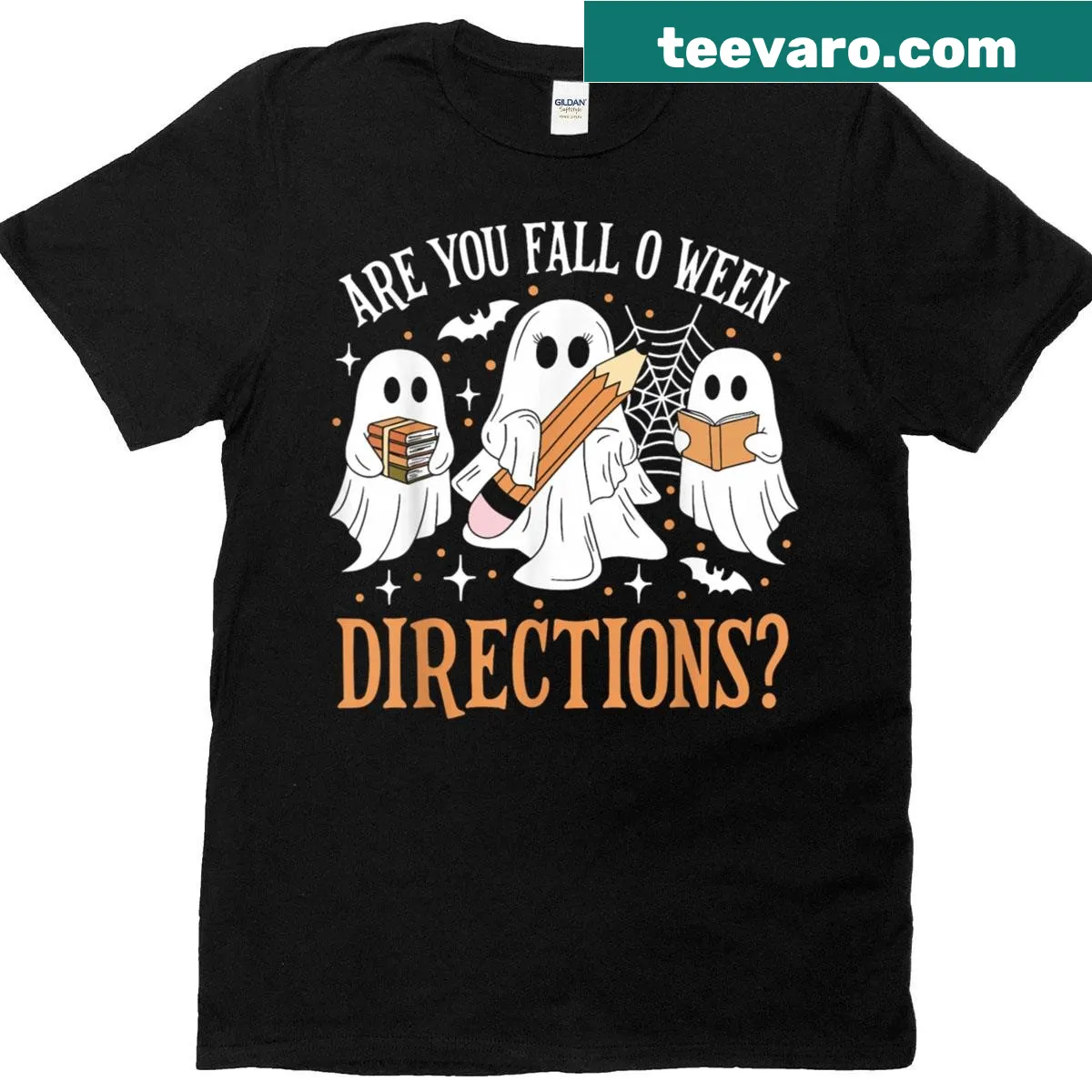Playful typography design on Are You Fall O Ween T-shirt — on a men's t-shirt
