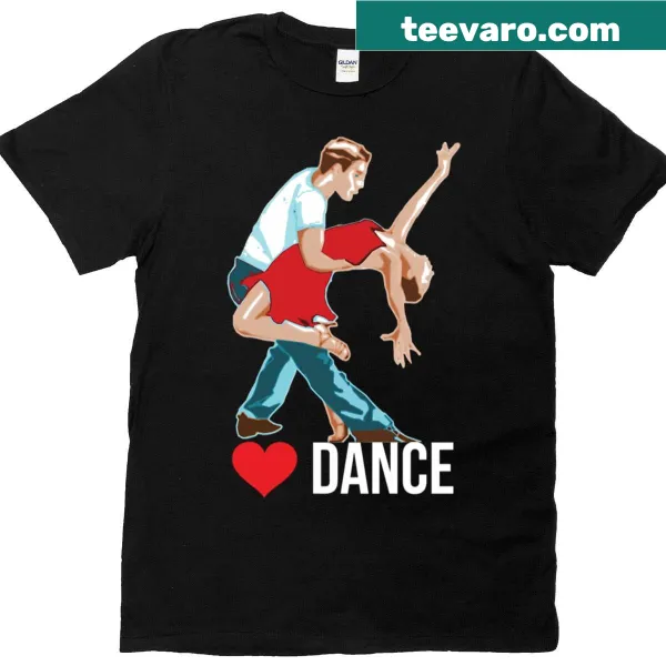 Oversized t-shirt featuring 'I Love Dance' in bold letters